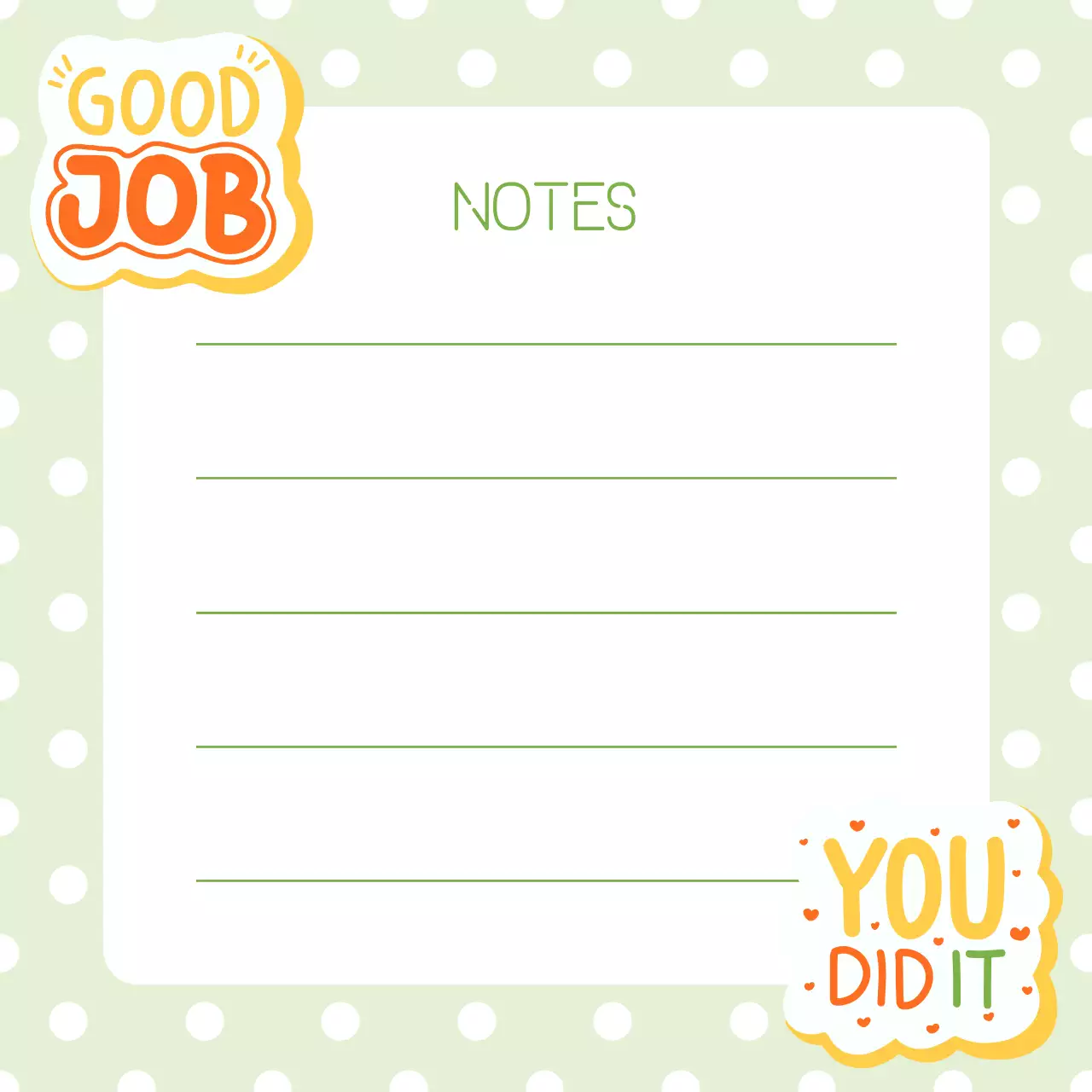 Perencana Catatan Menyenangkan Hijau