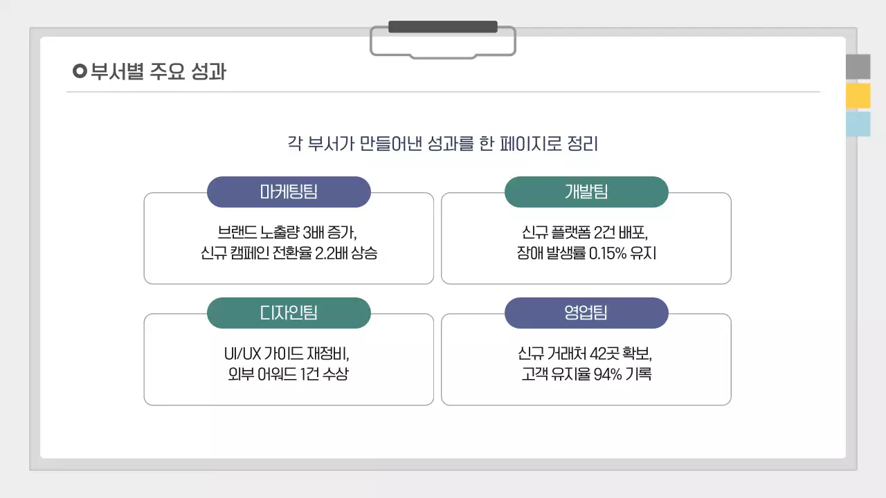 그레이 심플한 연말결산 보고