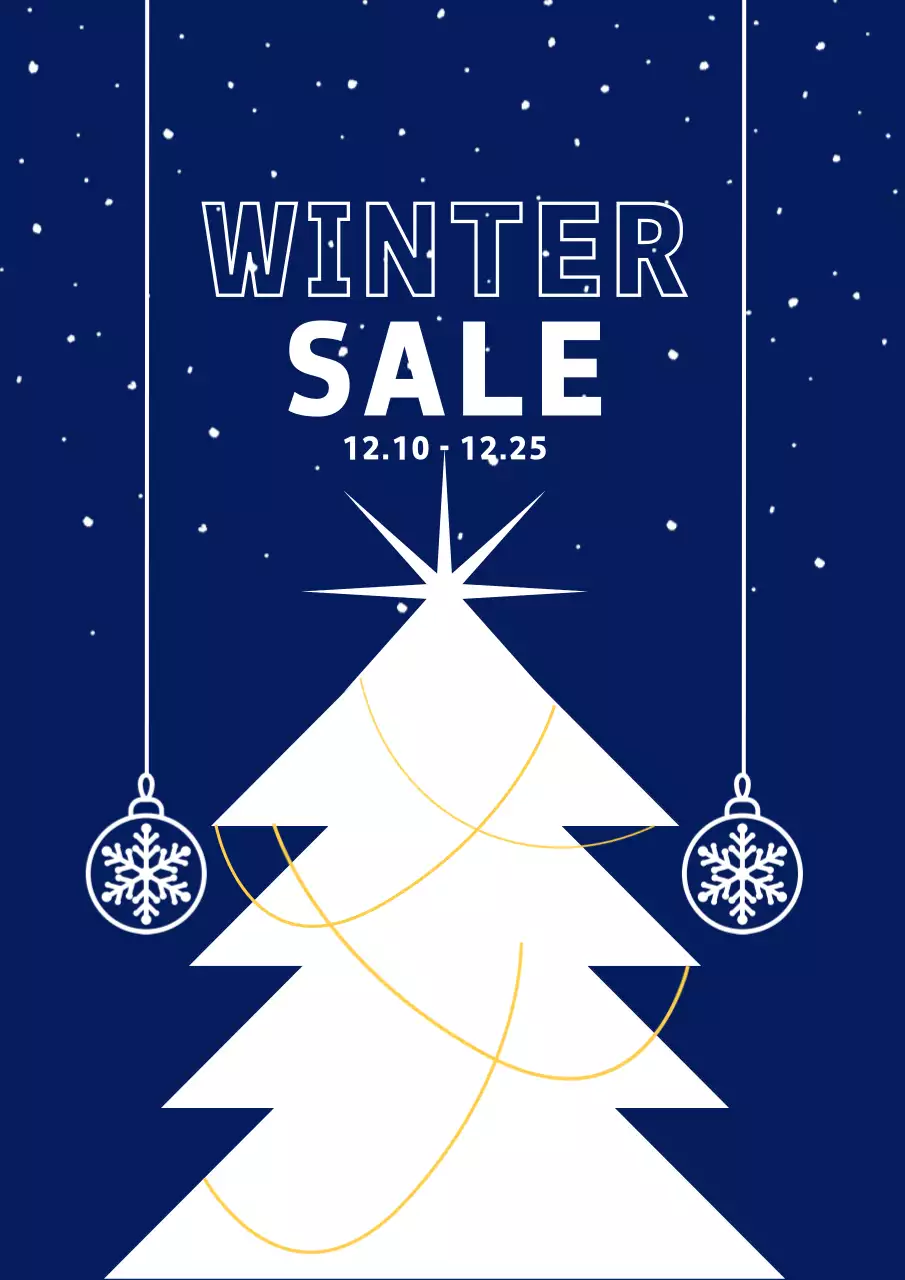 navy minimal winter sale promotion