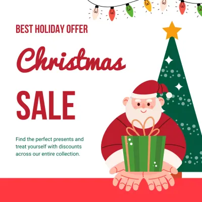 빨강 아기자기한 크리스마스 세일