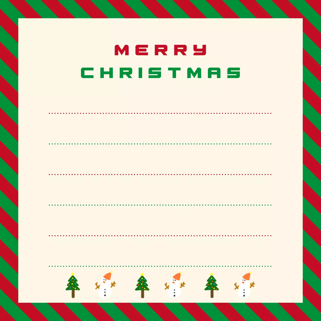 빨강 심플 크리스마스 노트
