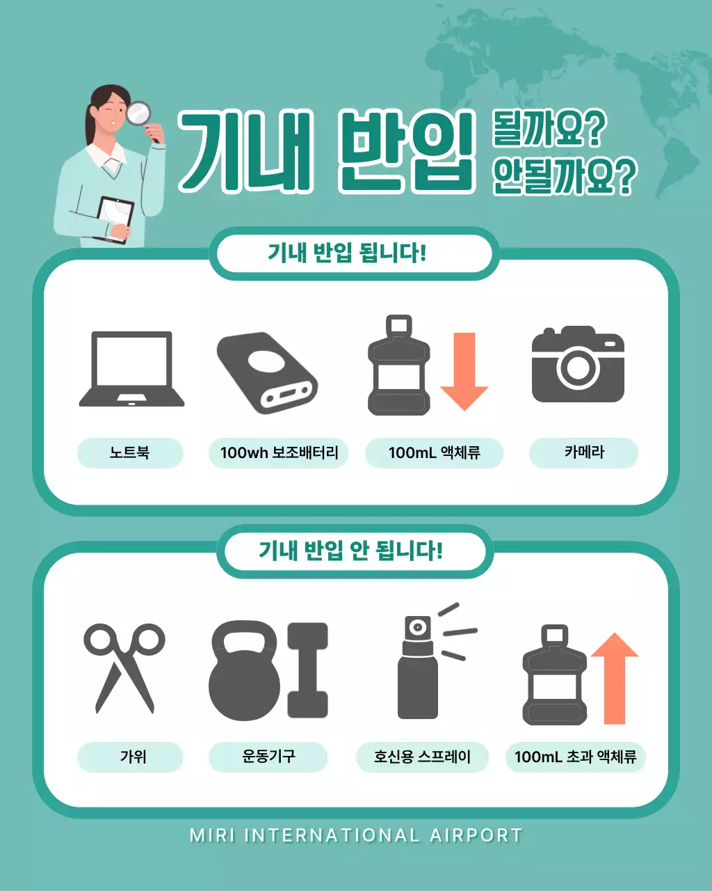 민트 깔끔 항공 안전 안내