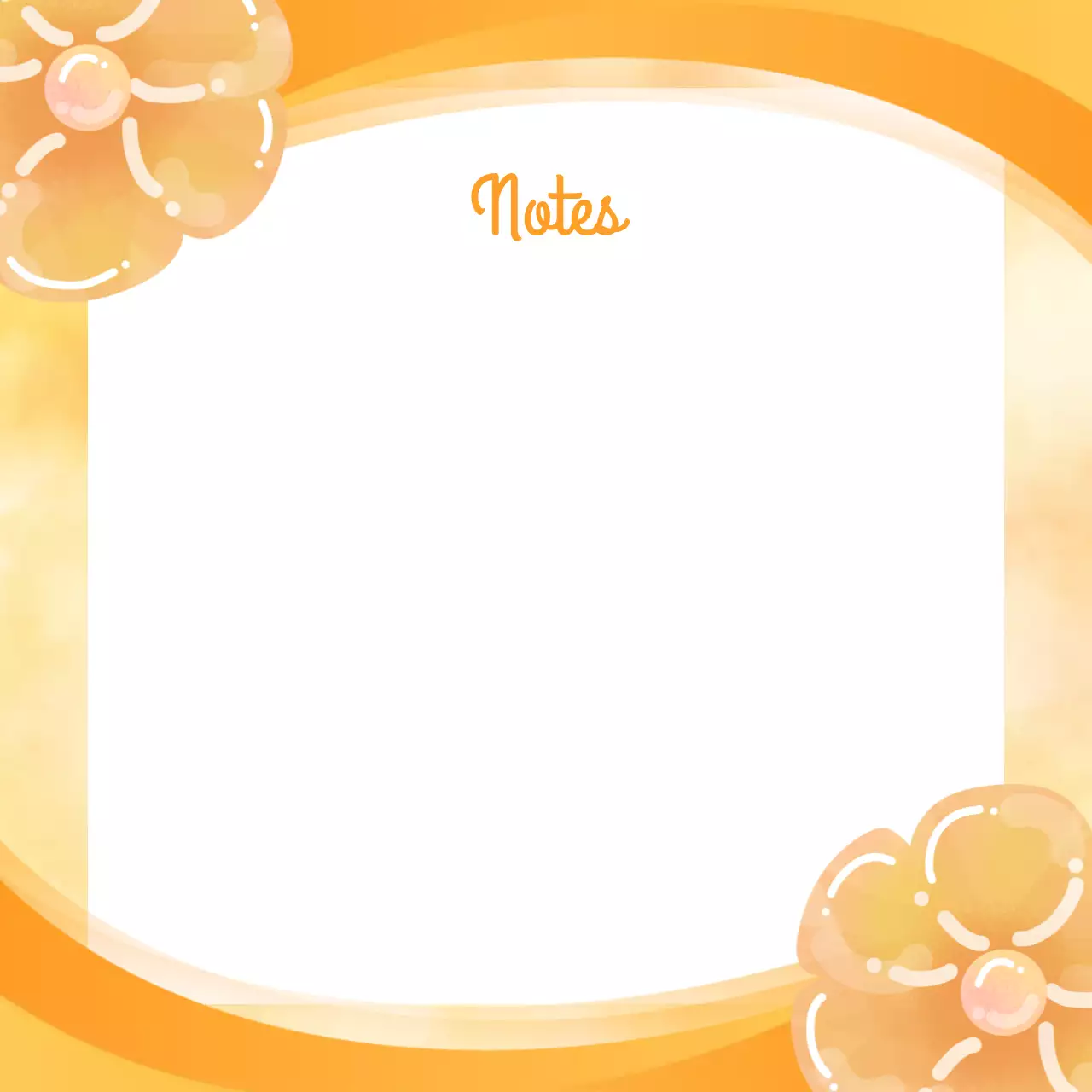 Perencana Catatan Bunga Oranye