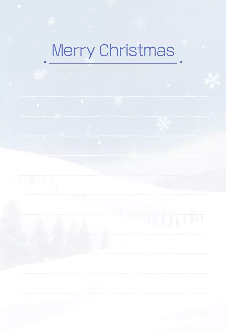 하늘색 아기자기한 크리스마스 기념 인사