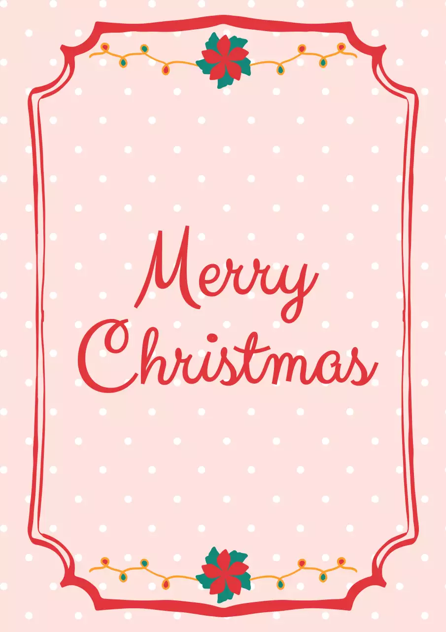 Red Vintage Christmas Poster