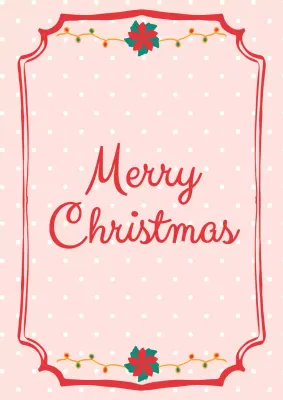 Red Vintage Christmas Poster