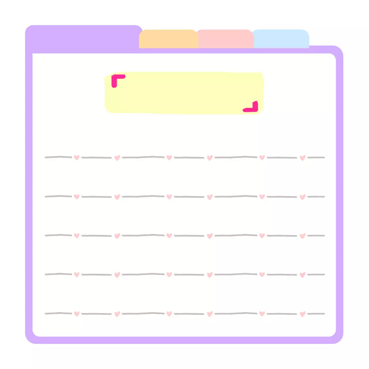 연보라 심플 인덱스 파스텔톤 다이어리