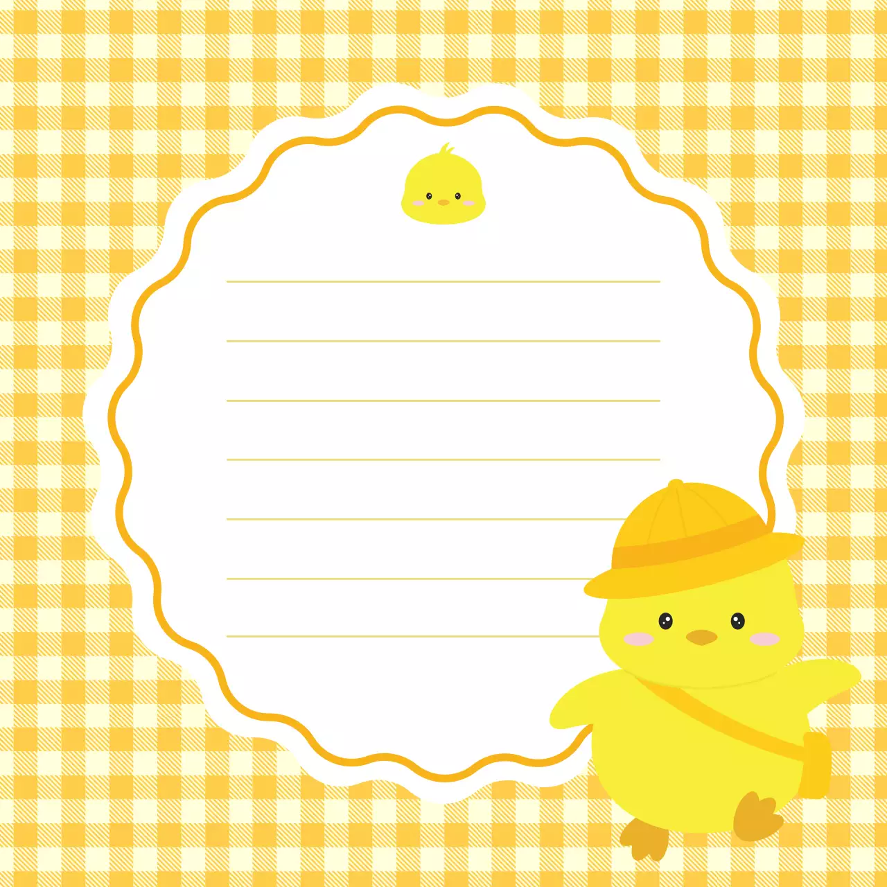 노랑 아기자기한 병아리 노트