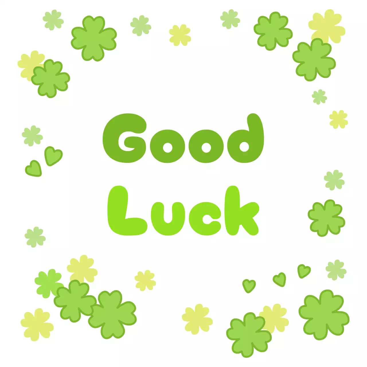 초록 아기자기한 행운 굿럭