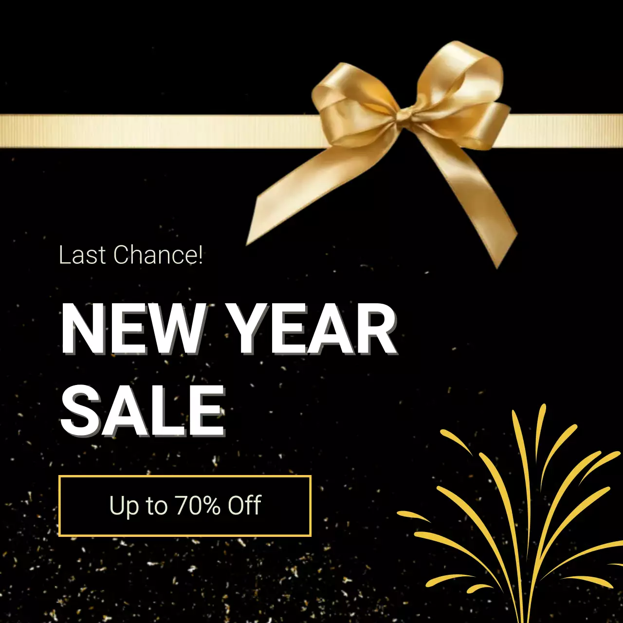 골드 모던 새해 세일 홍보