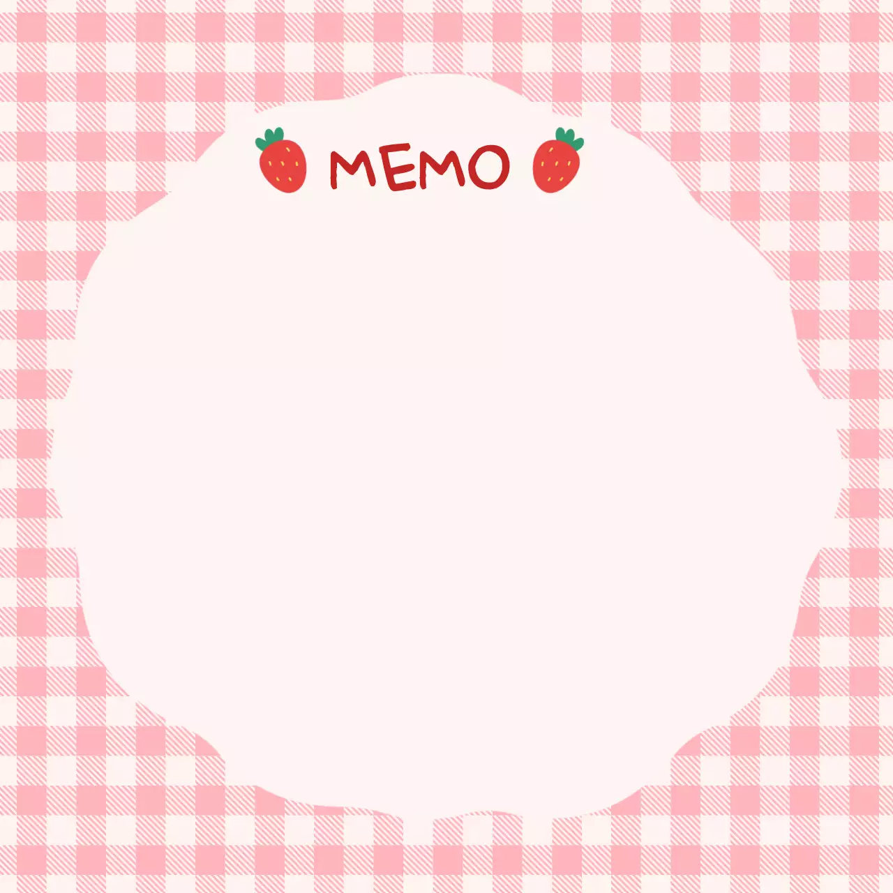 핑크 아기자기한 메모지 문구