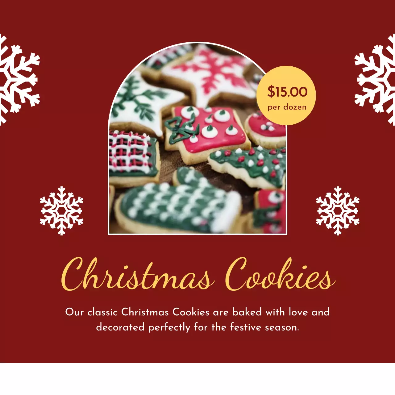 빨강 빈티지 크리스마스 제품 홍보