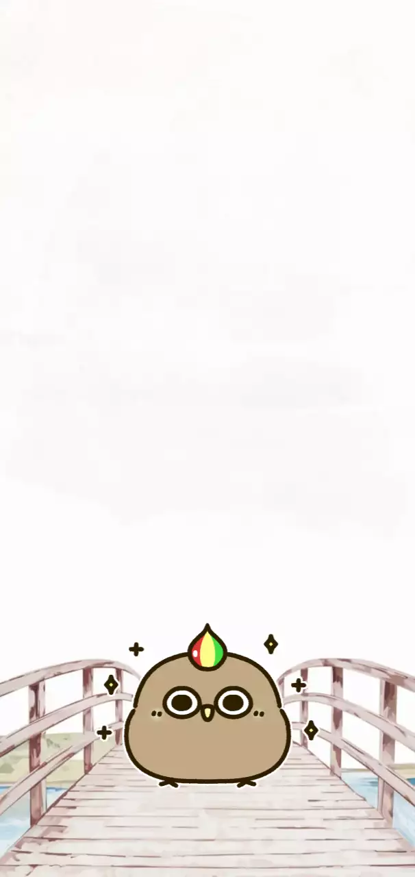 brown cartoon bird sticker