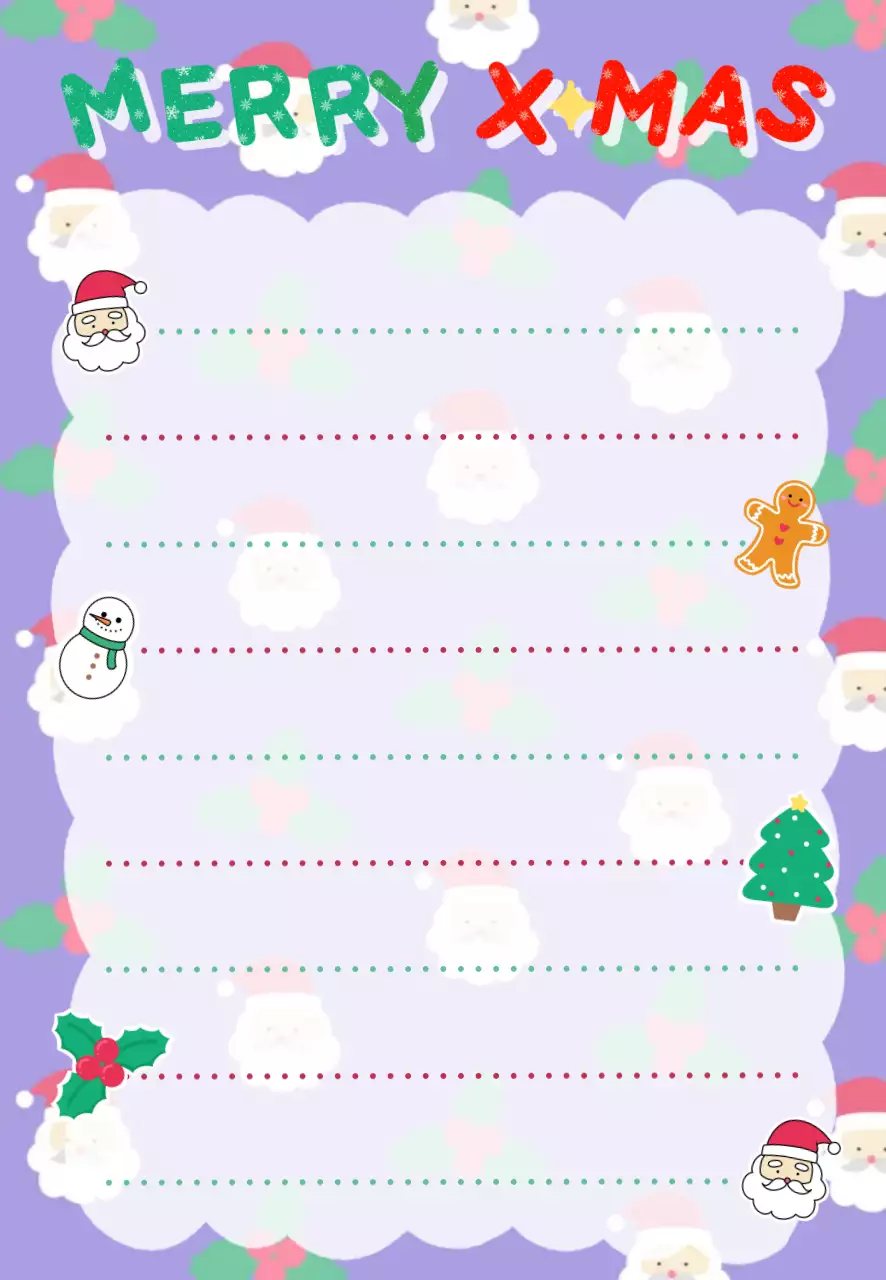 연보라 아기자기한 크리스마스 문구