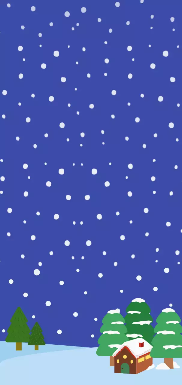 blue simple winter invitation