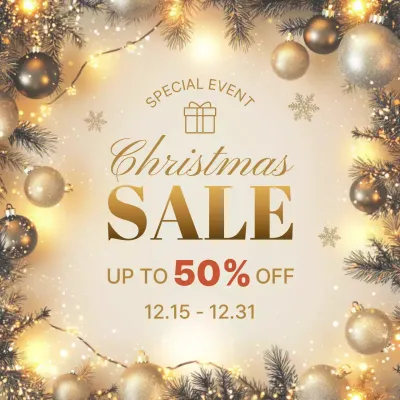 골드 클래식 크리스마스 할인 행사