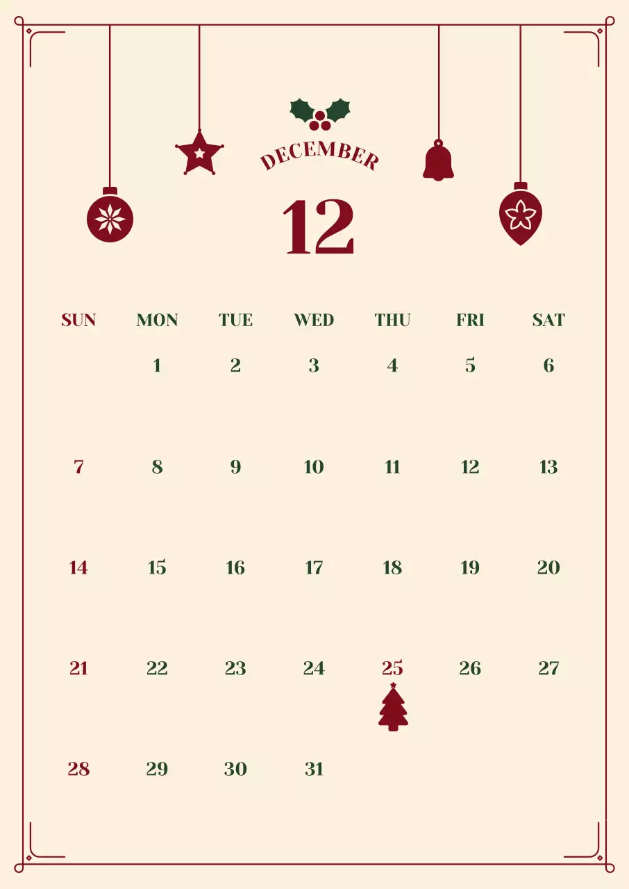 베이지 빈티지 12월 계획