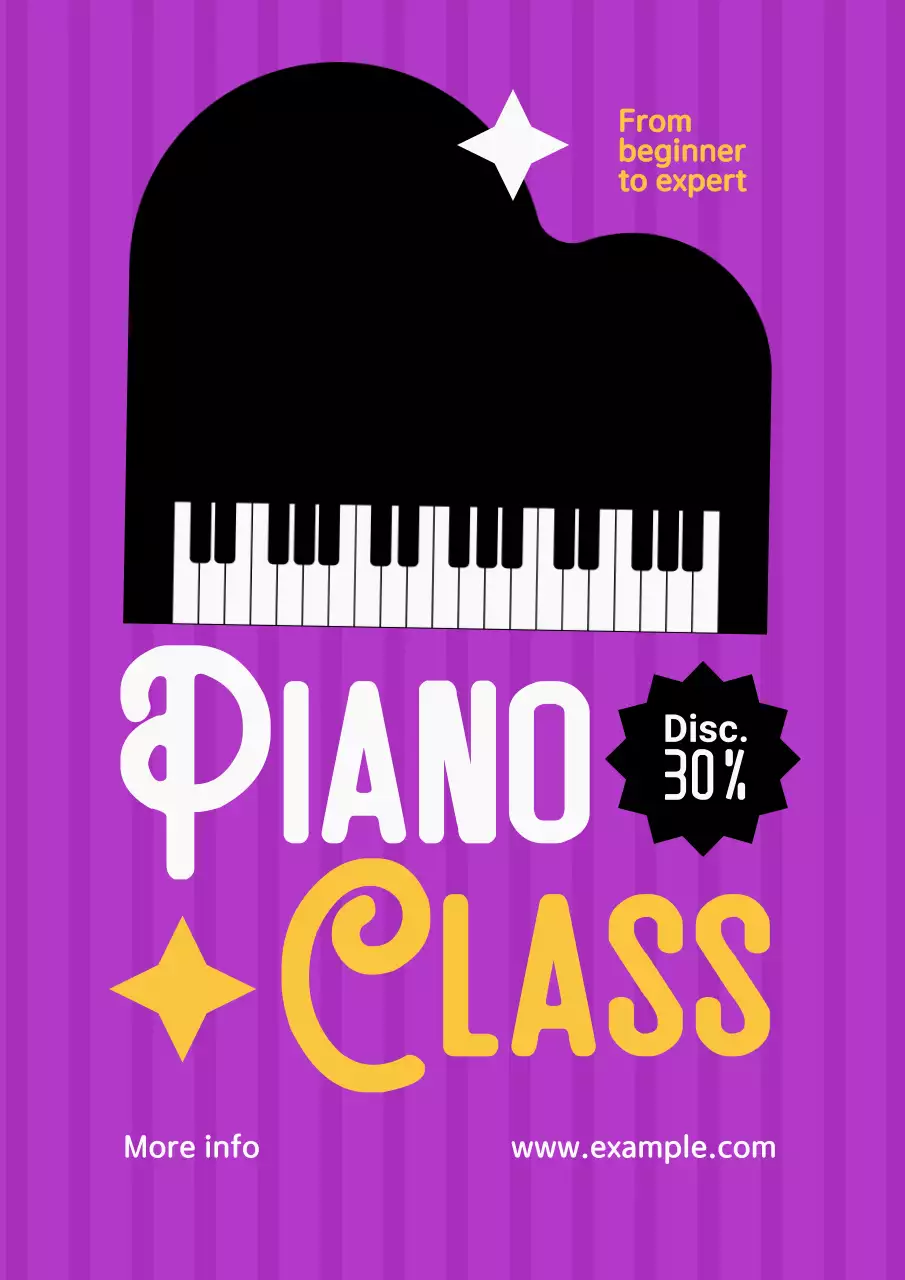 khuyến mãi lớp piano retro màu tím