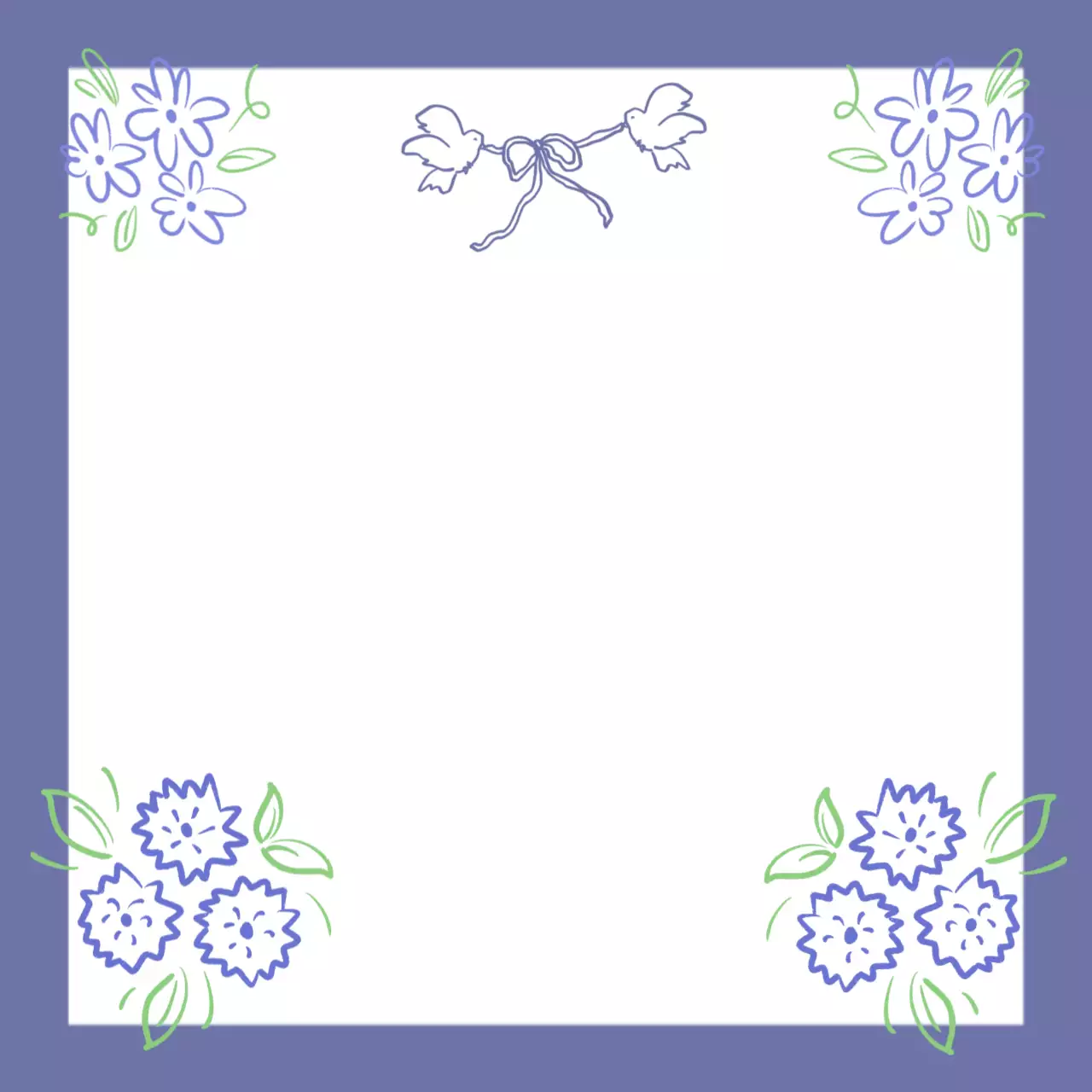 보라 아기자기한 꽃 프레임