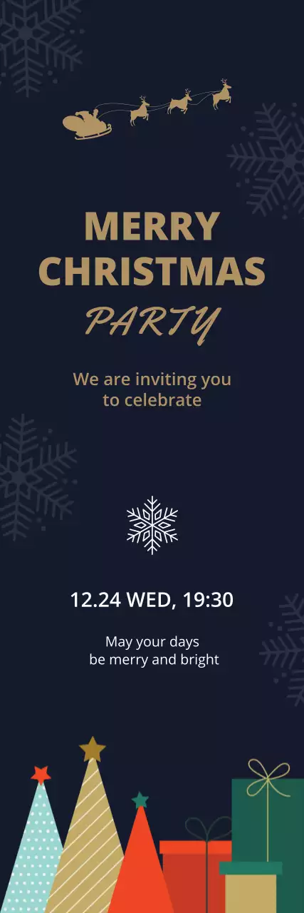 A stylish Christmas party in navy blue