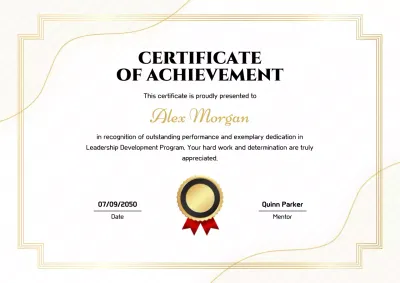 Beige Classic Certificate of Achievement