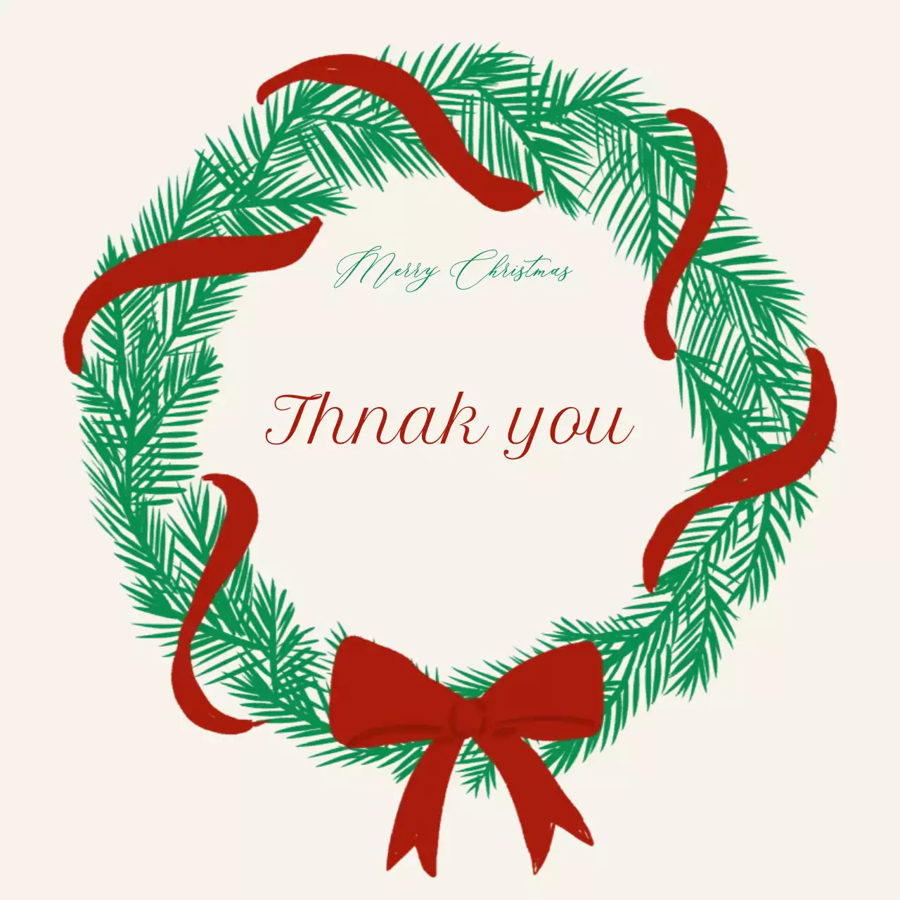 초록 심플 크리스마스 카드