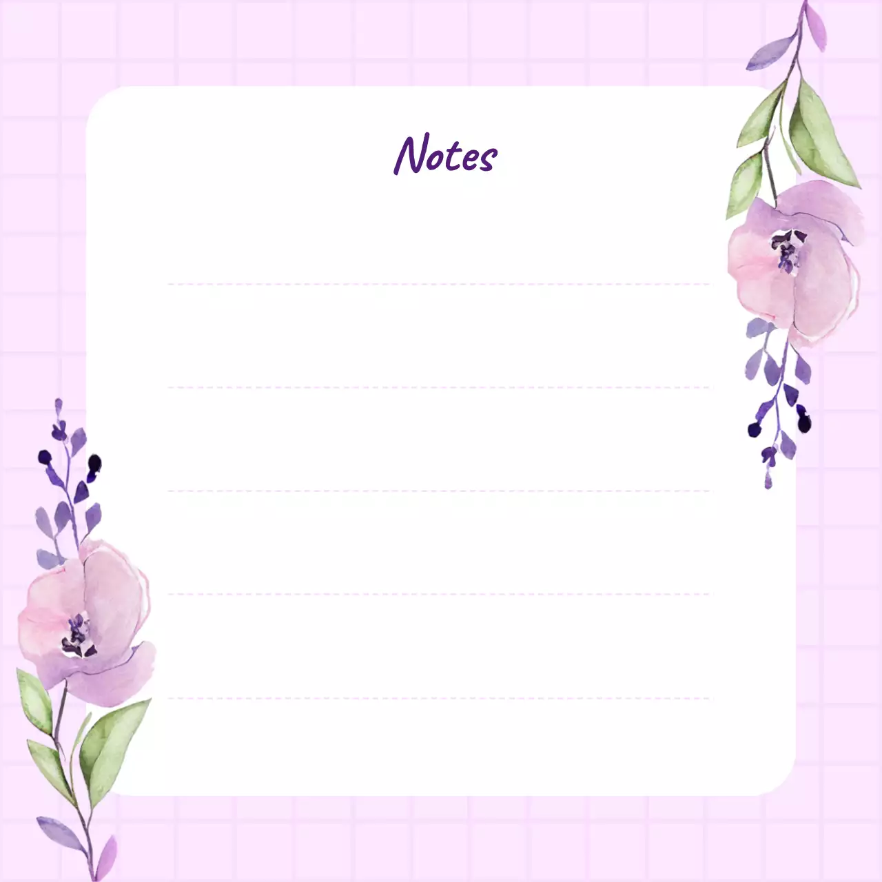 Perencana Catatan Bunga Ungu