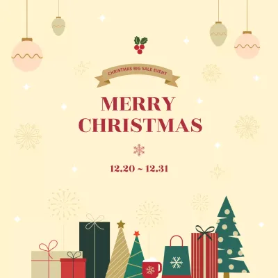 Beige and cute Christmas sale