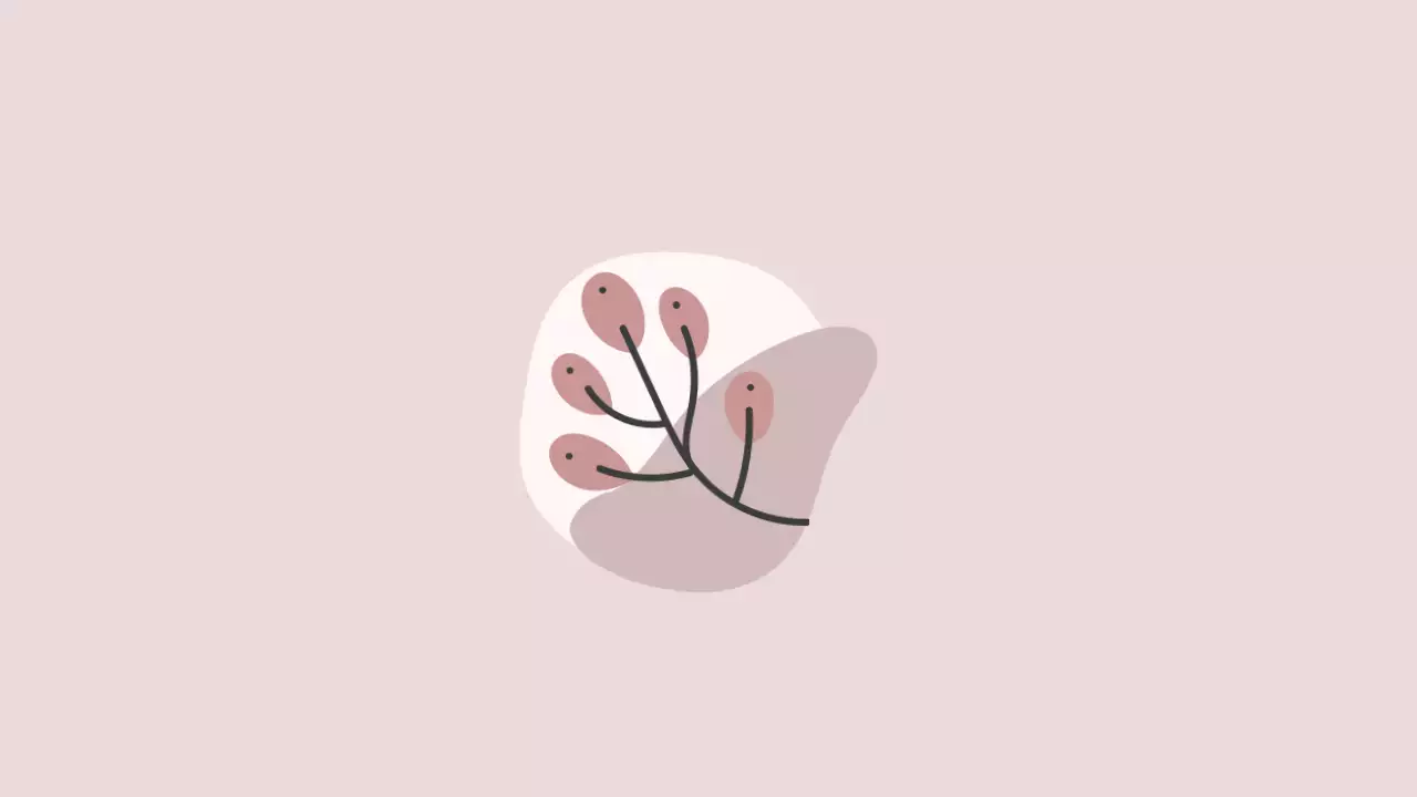 핑크 미니멀 자연 엽서