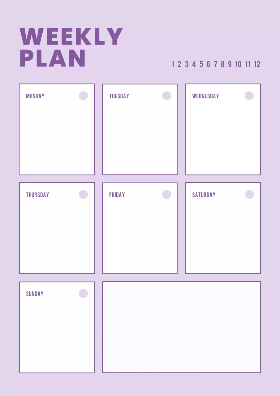 purple simple planner schedule