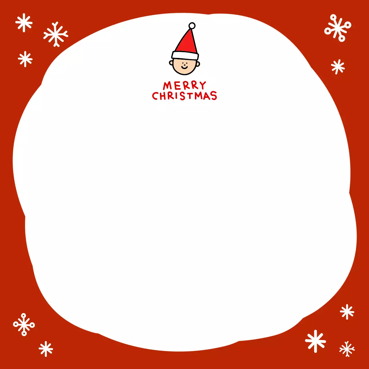 빨강 아기자기한 크리스마스 편지