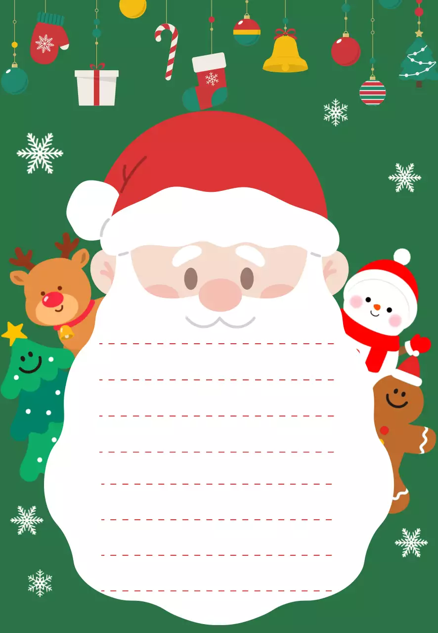 초록 아기자기한 귀여운 크리스마스