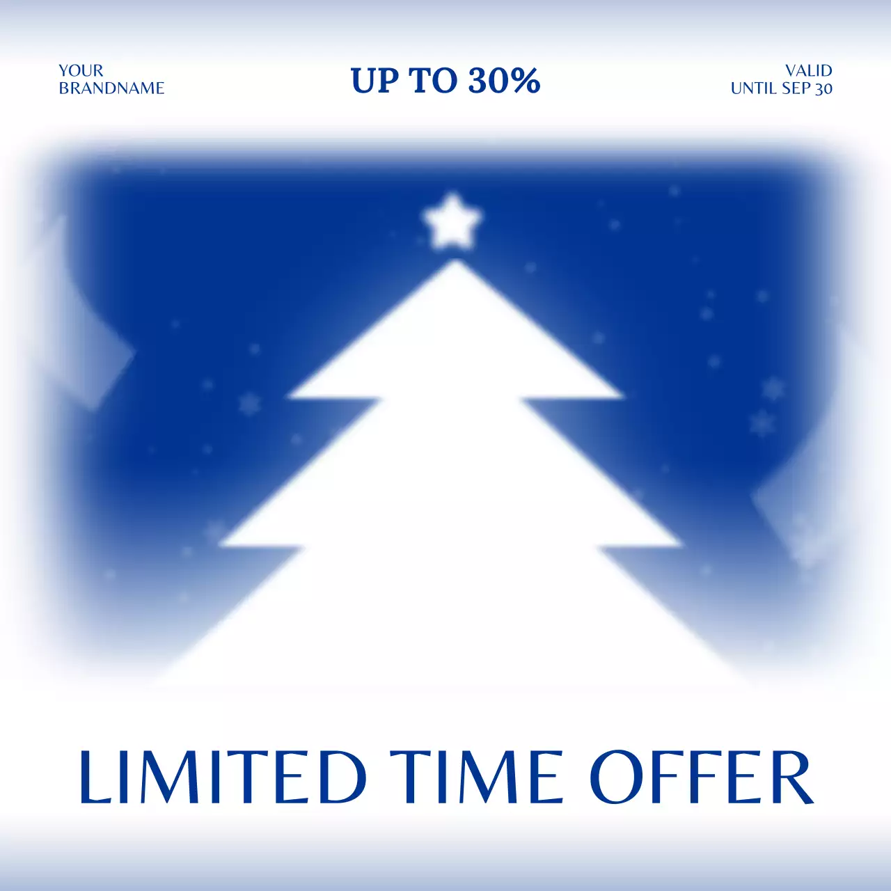 Blue Minimal Christmas Holiday Promotion Instagram Post