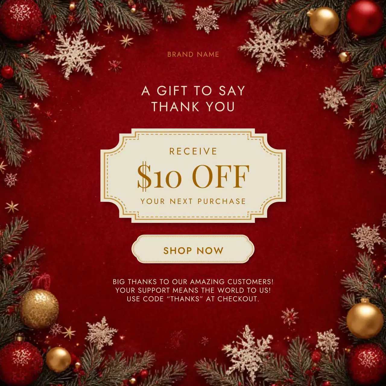 Red Festive Christmas Holiday Promotion for Social Media