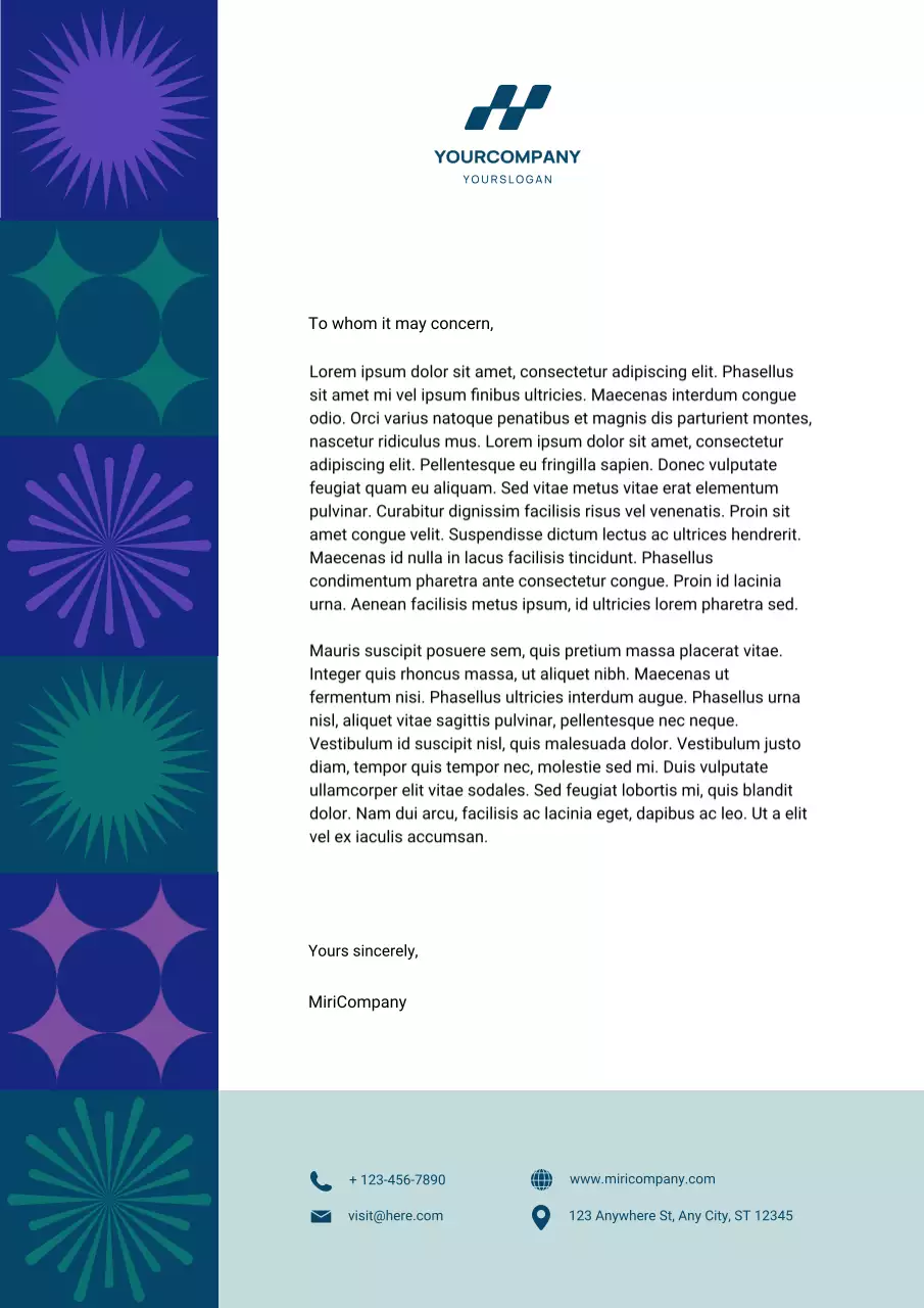Geometric New Year Eve Celebration Letterhead Poster