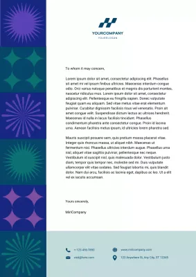 Geometric New Year Eve Celebration Letterhead Poster