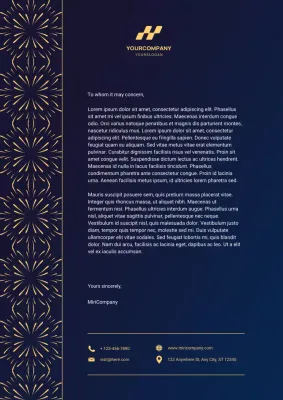 Art Deco New Year Eve Celebration Letterhead Poster