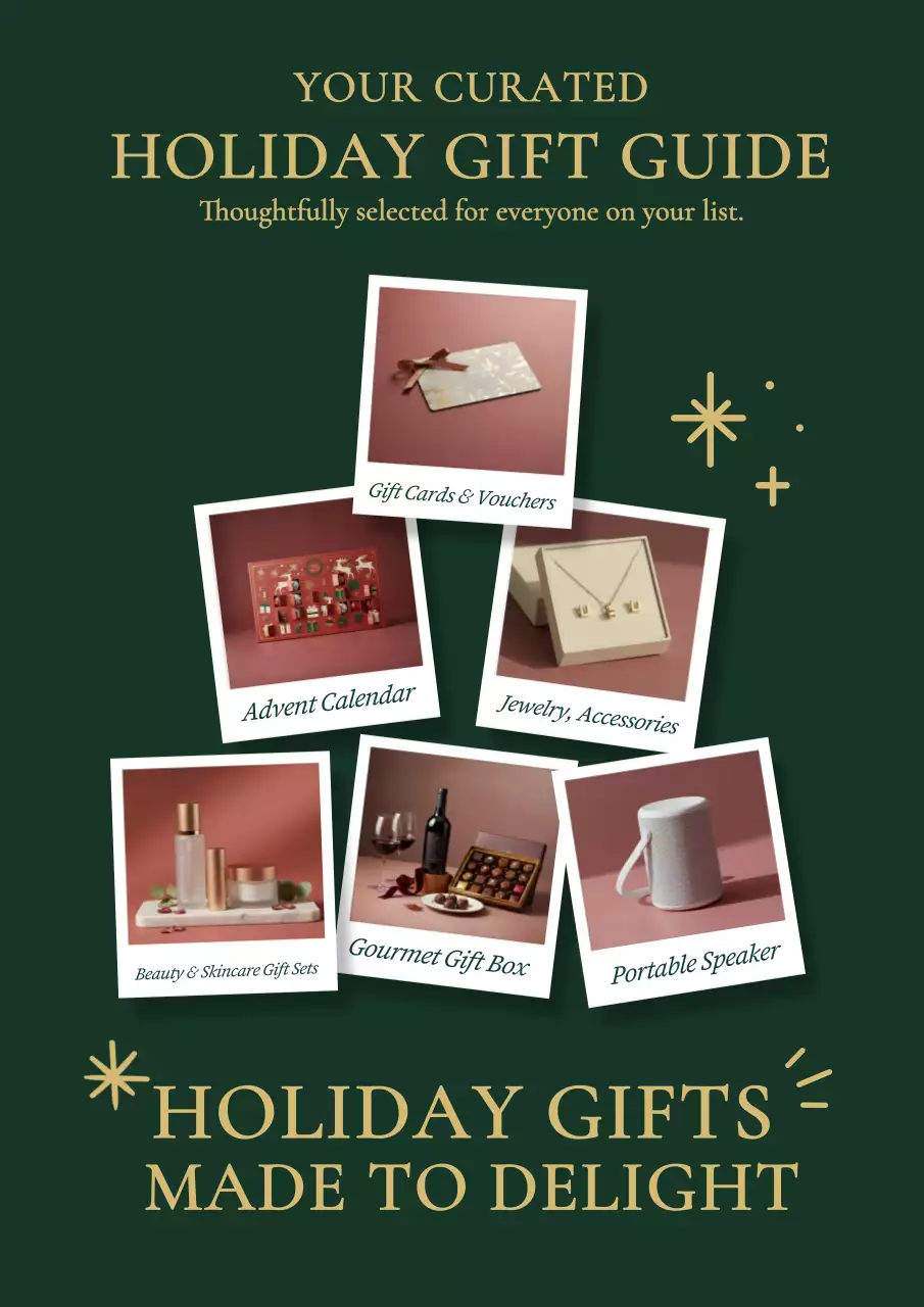 Green Elegant Holiday Guide Poster