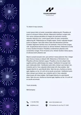 Flat New Year Eve Celebration Letterhead Poster