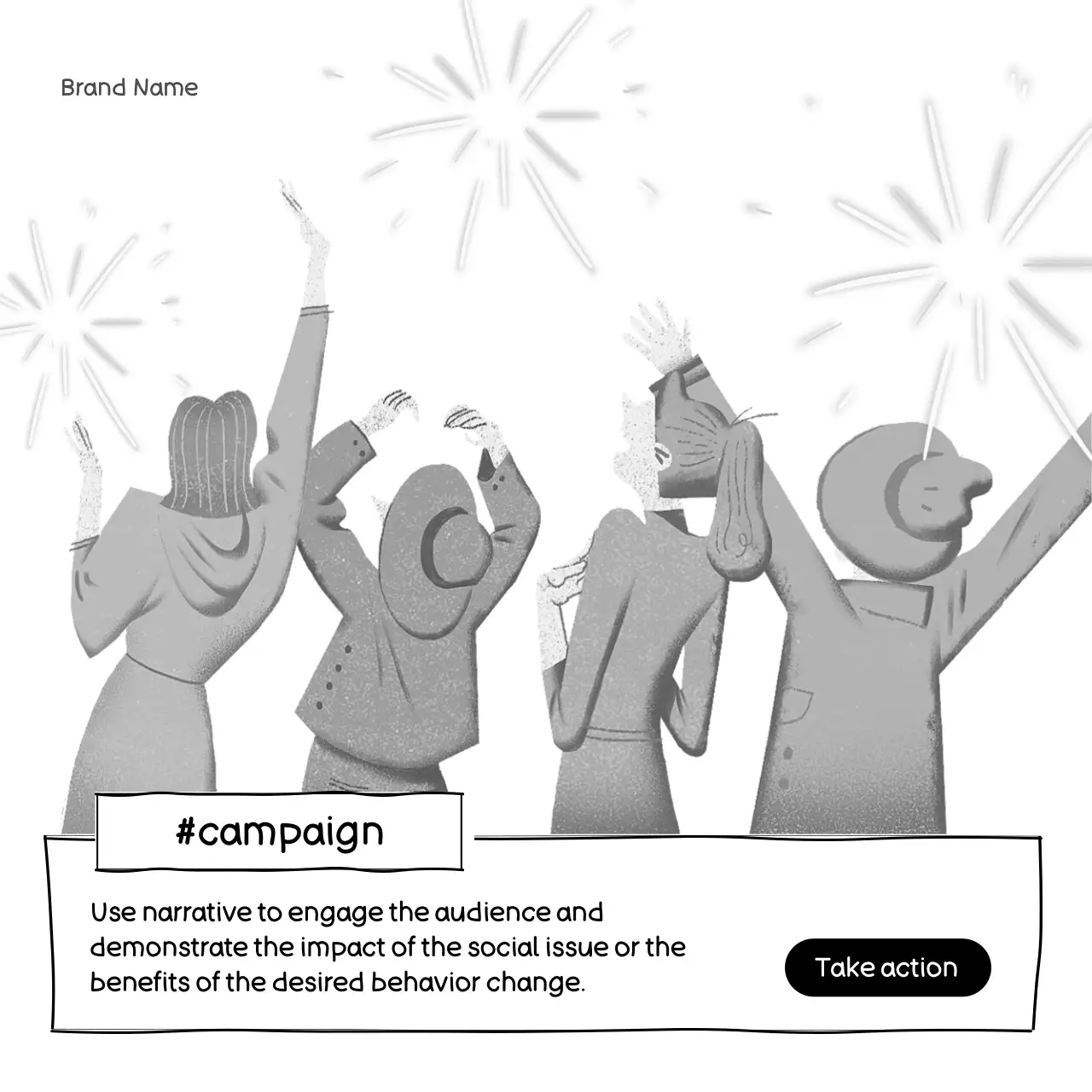 Grey Modern Social Campaign Promotion Social Media Post