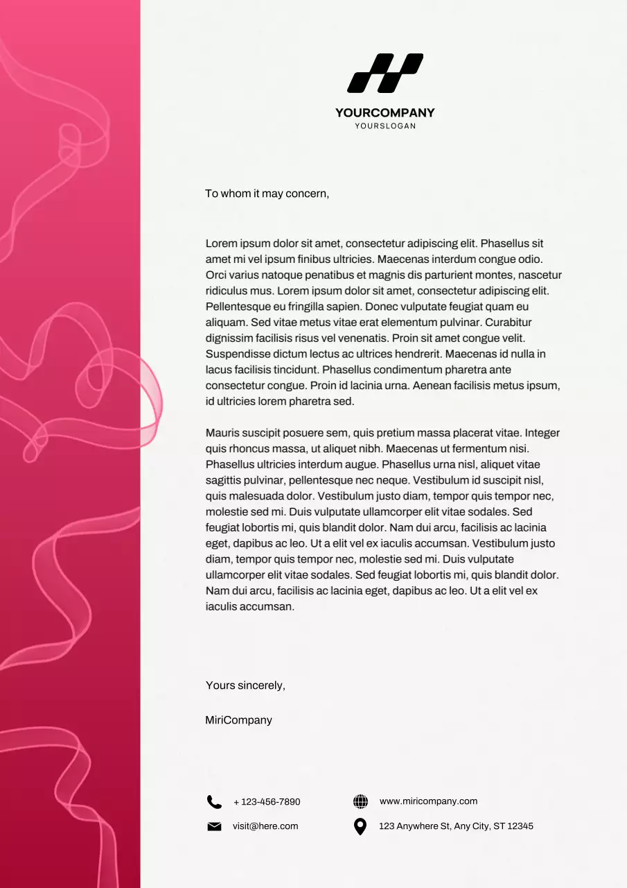 Red Elegant Christmas Letterhead Poster