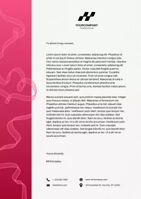 Red Elegant Christmas Letterhead Poster