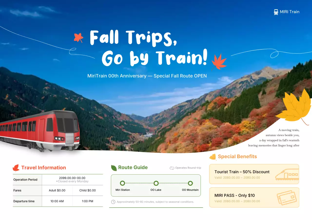 Promoção do Trem Retrô Vermelho