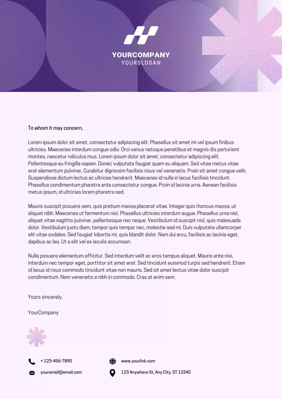 Geometric Gradient New Year Letterhead Poster