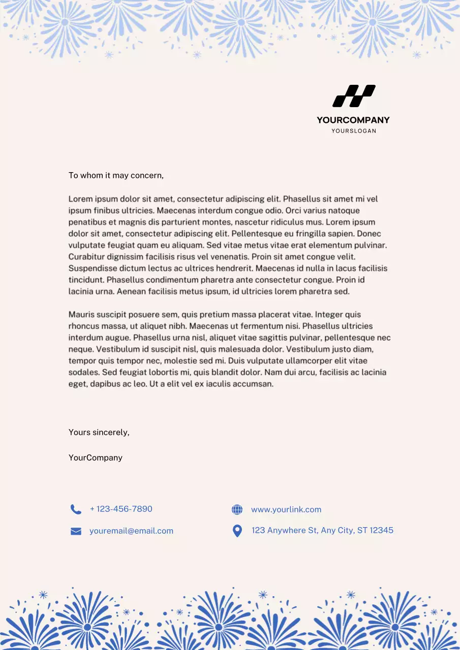 Scandinavian New Year Letterhead Poster