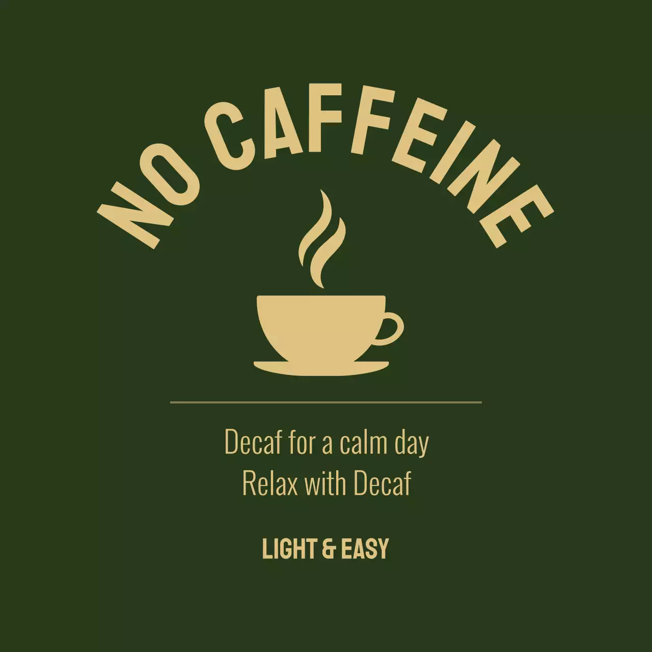 카키 심플 커피 광고