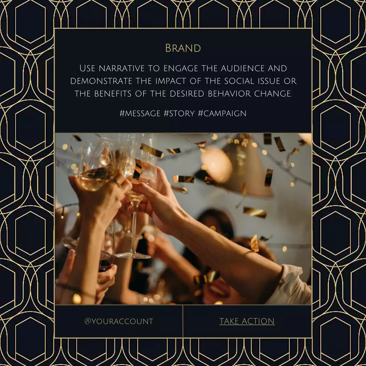 Black Elegant Celebration Promotion Social Media Post