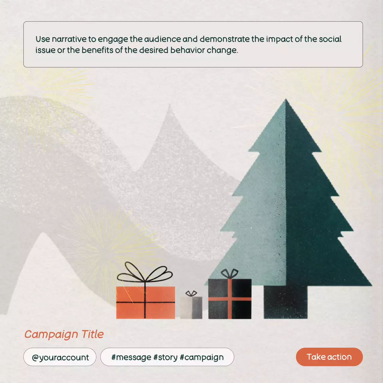 Teal Modern Holiday Promotion Social Media Post