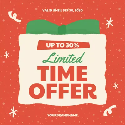 Retro Christmas Sale Promotion Instagram Post