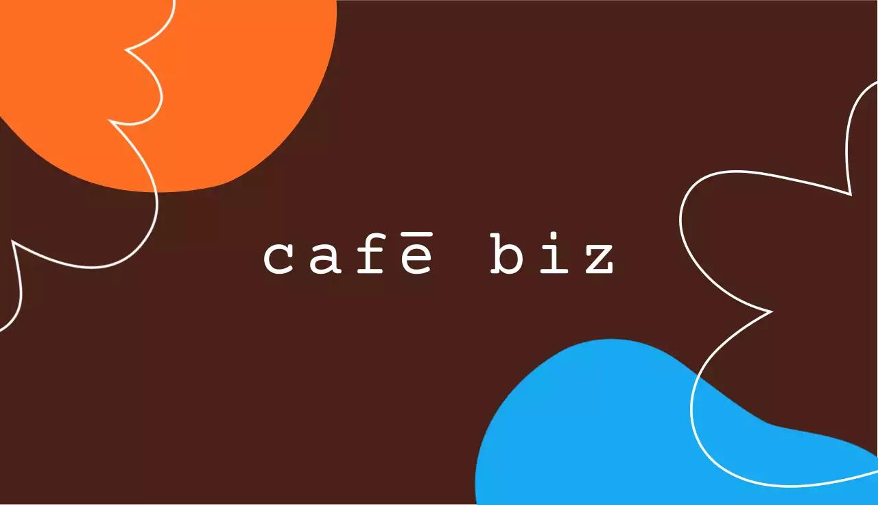 갈색 모던 카페 홍보